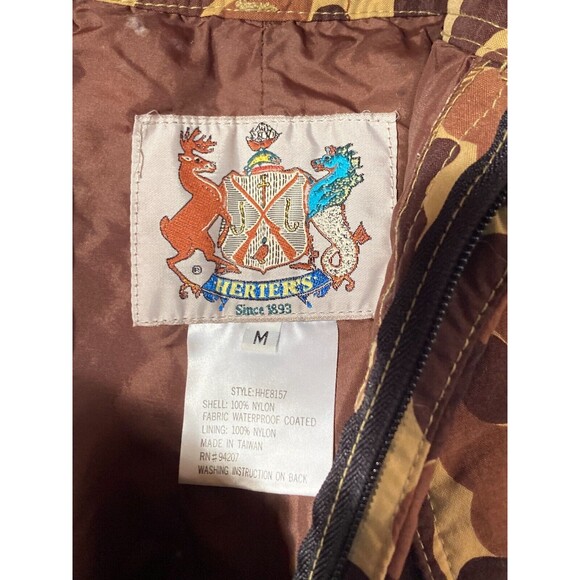 Herters Camo Hunting Pants Vintage 90s Winter Waterproof Size Medium - Picture 3 of 6